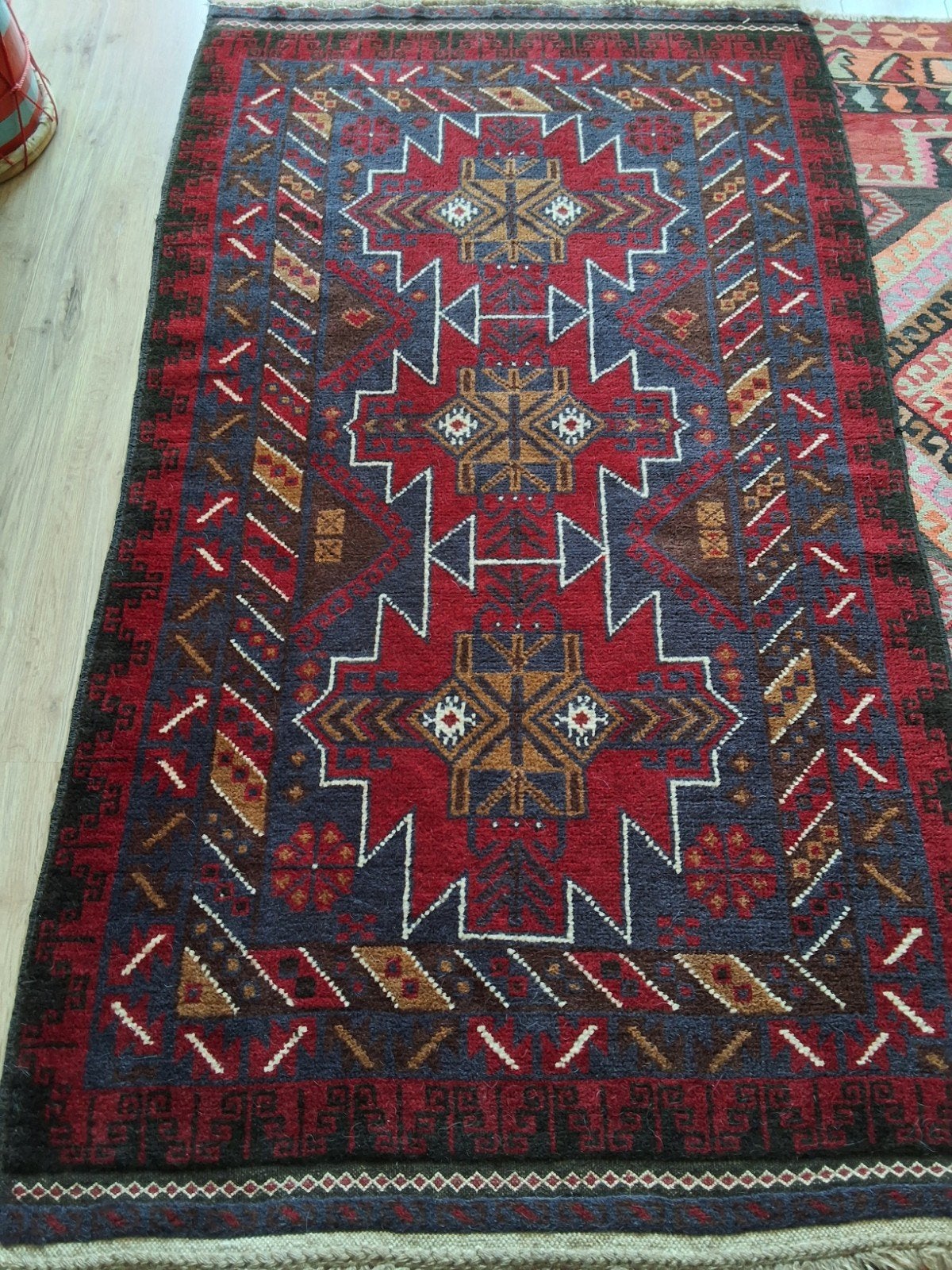 Handgeknoopt Afghaans Baluchi Tapijt - Traditioneel Wol, Ophalen of Verzenden, Rechthoekig, 150 tot 200 cm