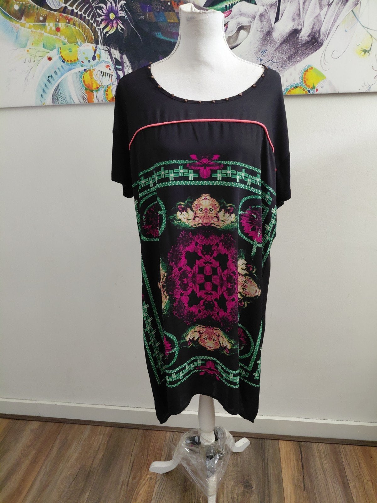 Leuk jurkje van Junarose maat 46, Junarose, Zwart, Maat 46/48 (XL) of groter, Ophalen of Verzenden