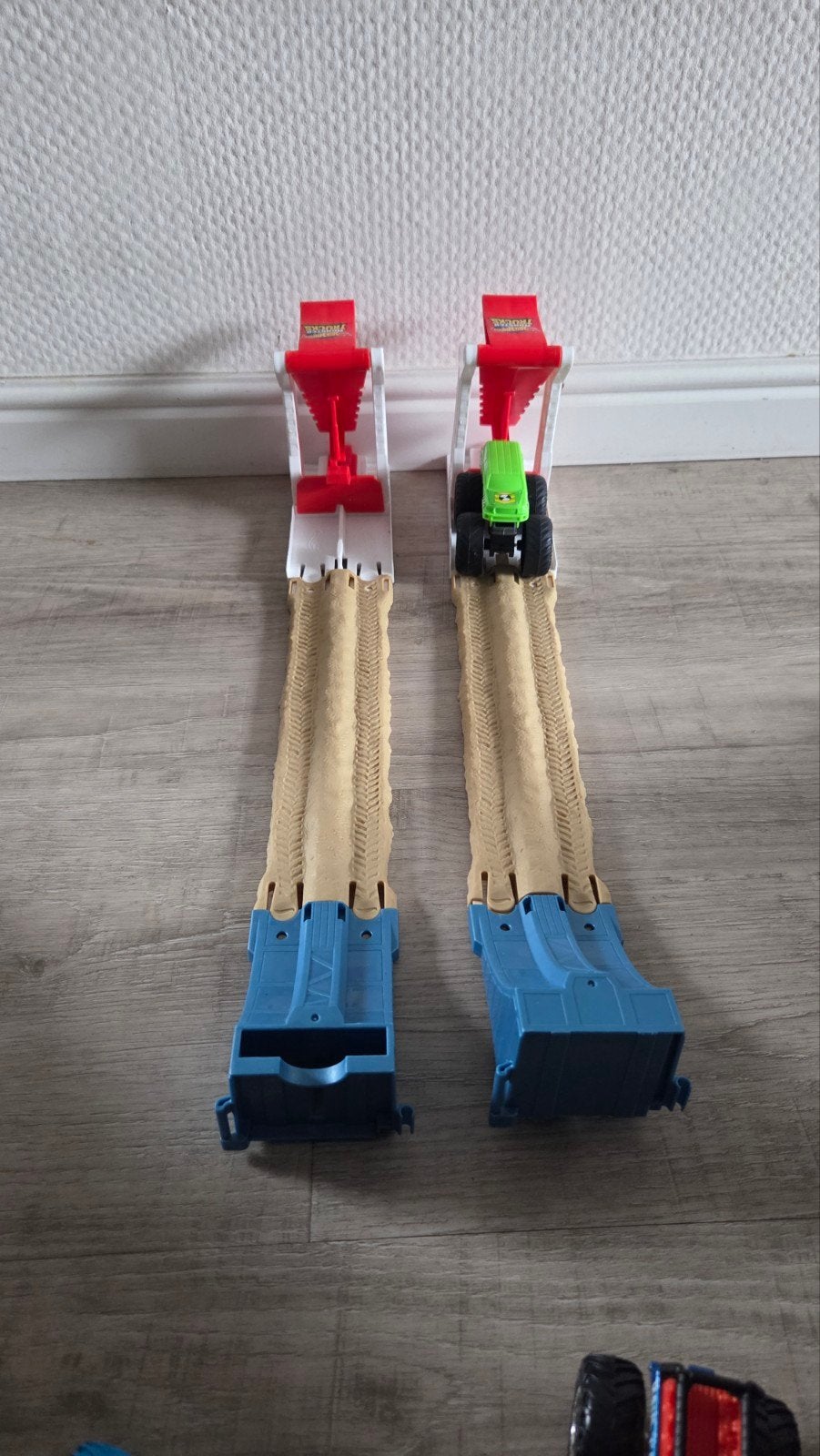 Hot Wheels Monster Truck Lanceerbaan met Crash truck, Ophalen of Verzenden, Gebruikt