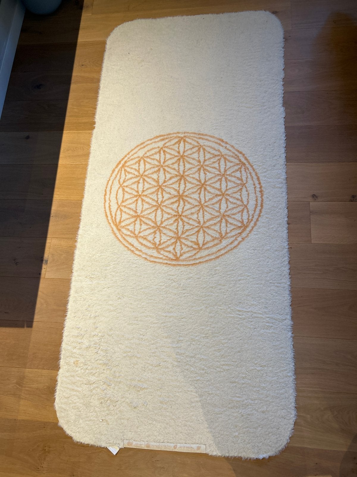 Wollen yogamat met 'Flower of Life' design, Ophalen of Verzenden, Gebruikt, Yogamat