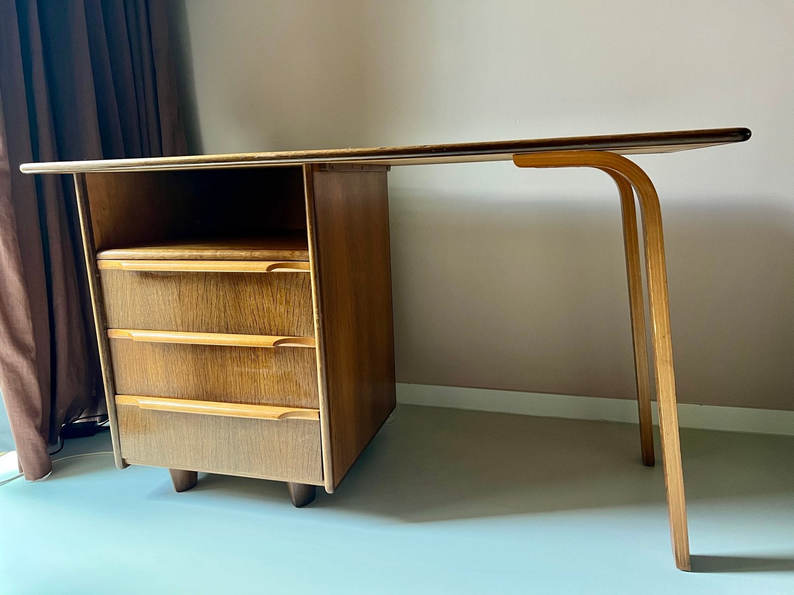 Mid-Century Model EB02 Desk Cees Braakman voor Pastoe, Ophalen, Overige typen, Gebruikt, Overige merken