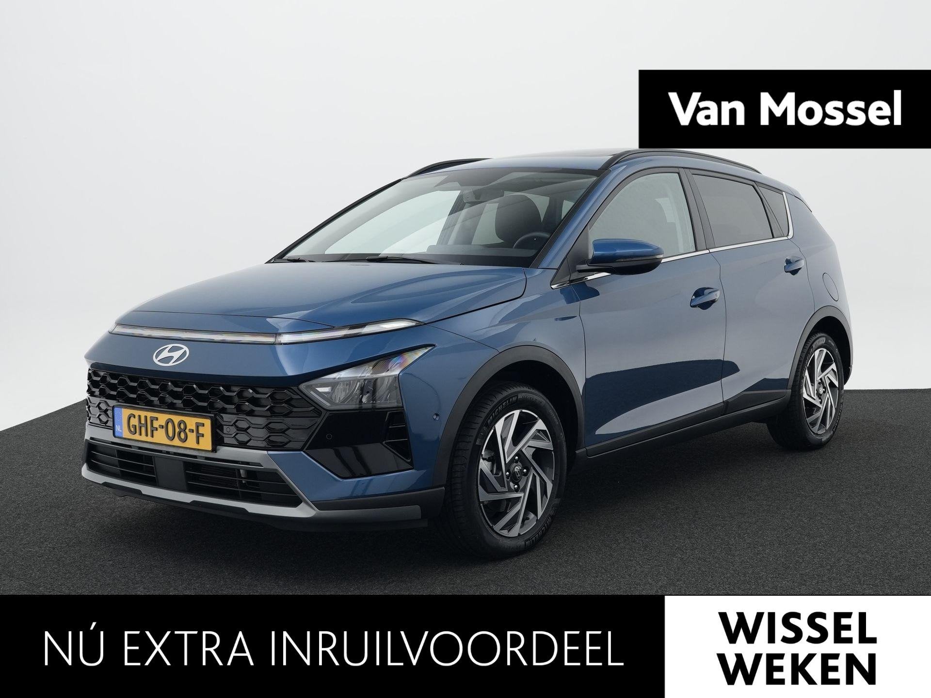 Hyundai Bayon 1.0 T-GDI Premium Sky | Camera | Navigatie | A, Auto's, 12 maanden, Gebruikt, Euro 6, Blauw