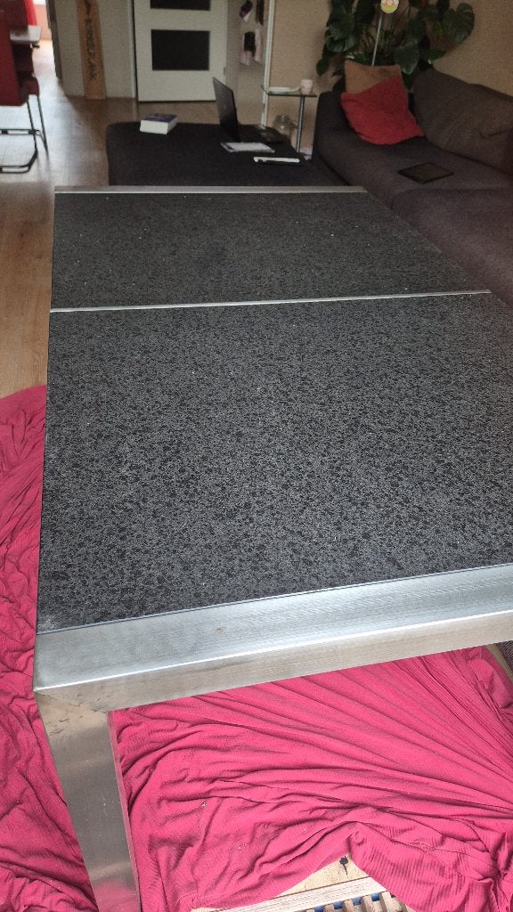 Prachtige robuuste tafel voor in de tuin of in huis, Tuin en Terras, Ophalen, Gebruikt, Rechthoekig, Aluminium