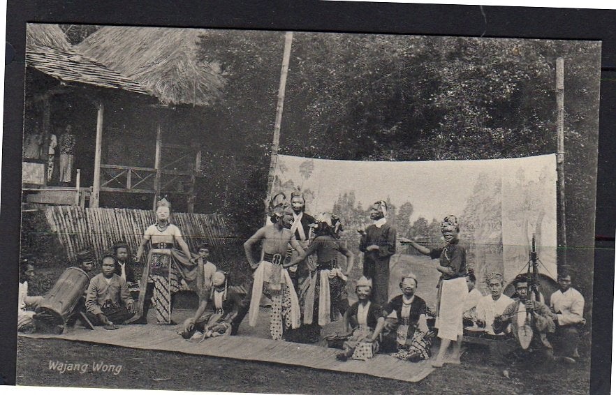 Ned Indië Wajang Wong scarce early card   1905 (ni6-1), Verzamelen, Ophalen, Voor 1920, Buiten Europa