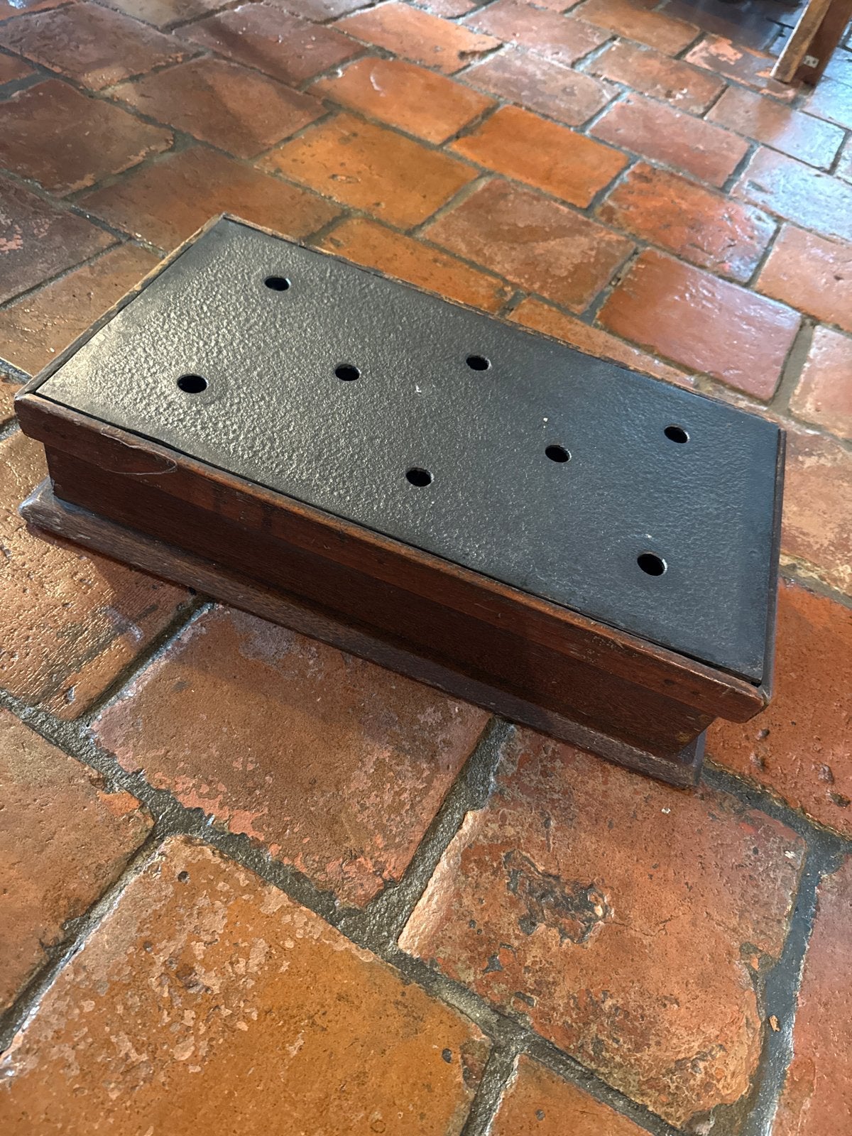 Antieke Voetenwarmer / Stoof - Hout en Metaal, Ophalen