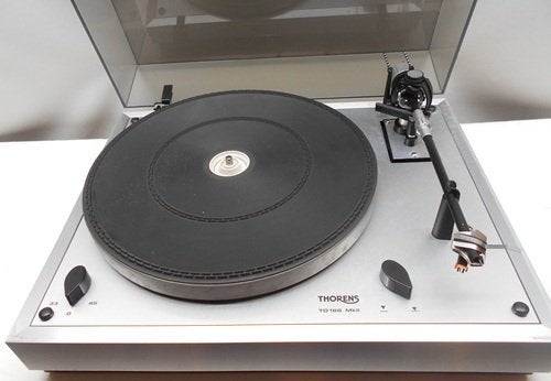 Thorens draaitafel TD 166 MK2 zilver + mooie kap en element., Ophalen of Verzenden, Gebruikt, Platenspeler, Thorens