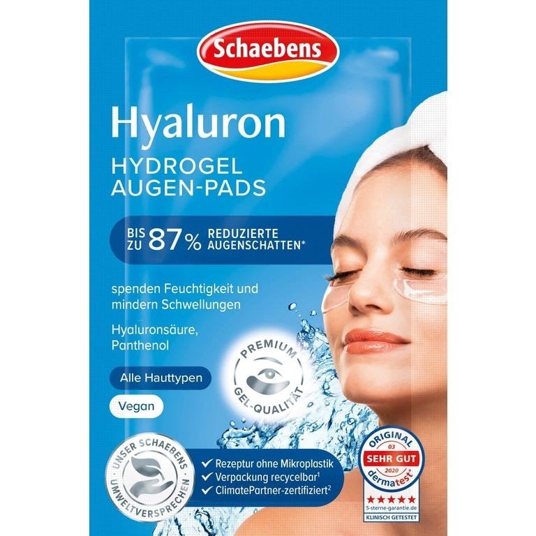 90x Schaebens Hyaluron Hydrogel Augen-Pads - Nieuw & Vegan, Ophalen of Verzenden, Nieuw, Ogen, Verzorging