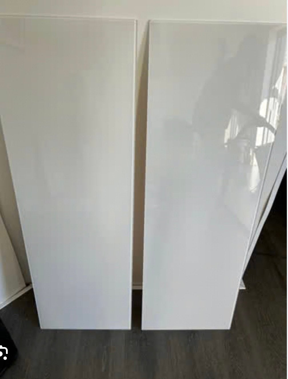 2x IKEA Besta Glasplaat 120x40 Wit, Ophalen, Gebruikt