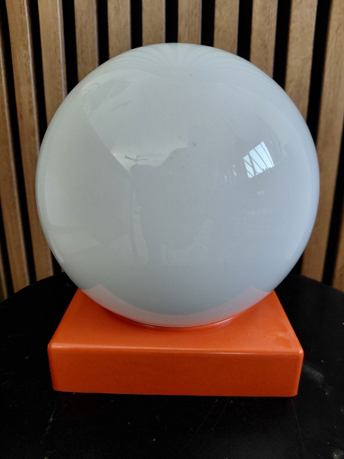Retro Oranje Seventies Plafondlamp Space Age, Kunststof, Jaren 70, Zo goed als nieuw, Oranje