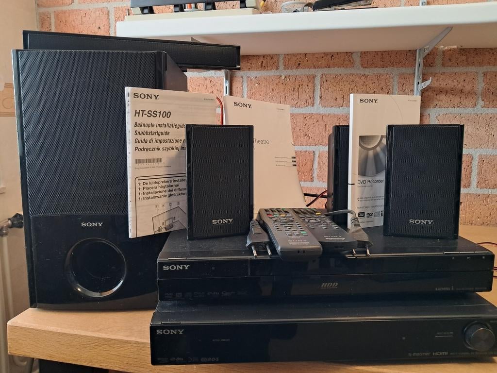 Sony 5.1 Home Cinema Set HT-SS100 + DVD-recorder, Gebruikt, 70 watt of meer, Ophalen of Verzenden, 5.1-systeem
