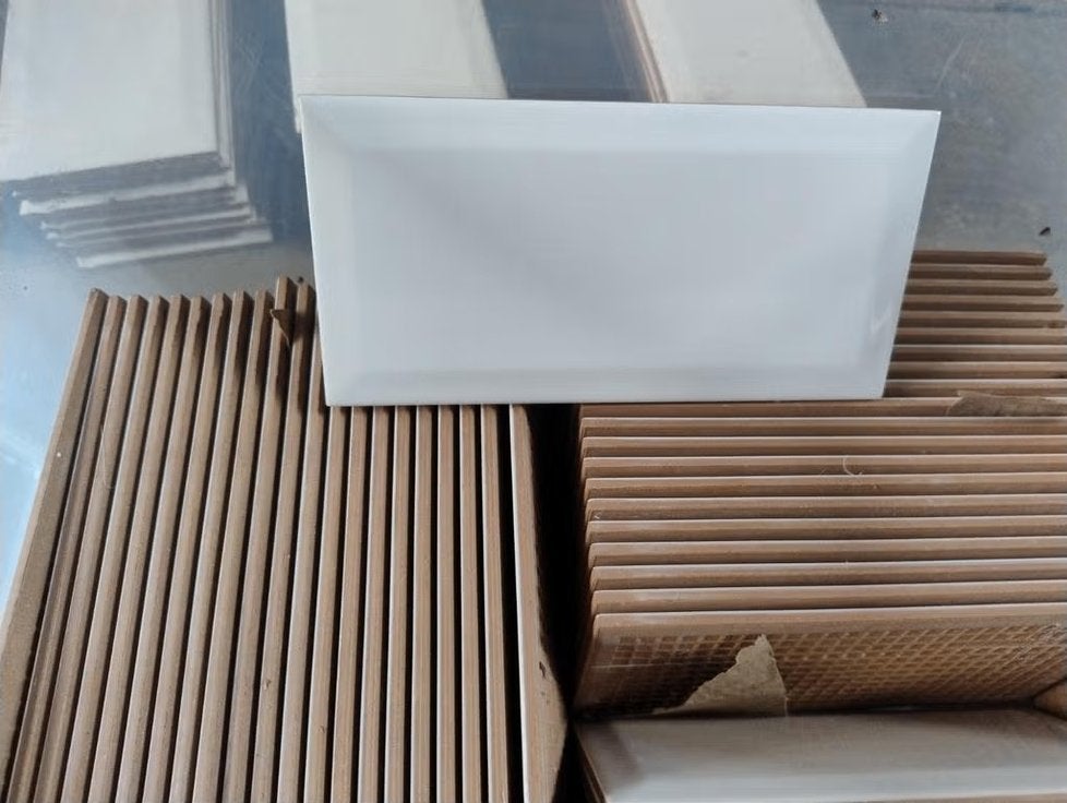Metrotegels wit 10x20cm - 165 stuks, Ophalen, Nieuw, Minder dan 20 cm, Minder dan 20 cm
