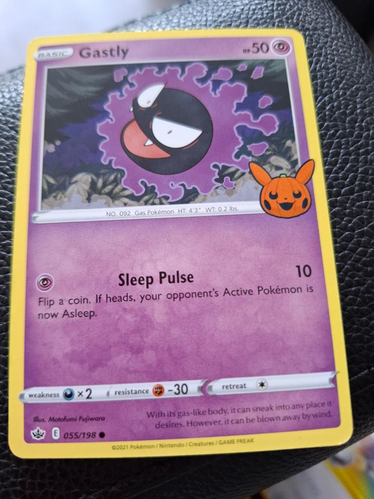 Gastly Pokémon Kaart 055/198 - Halloween Promokaart, Hobby en Vrije tijd, Verzamelkaartspellen | Pokémon, Ophalen of Verzenden