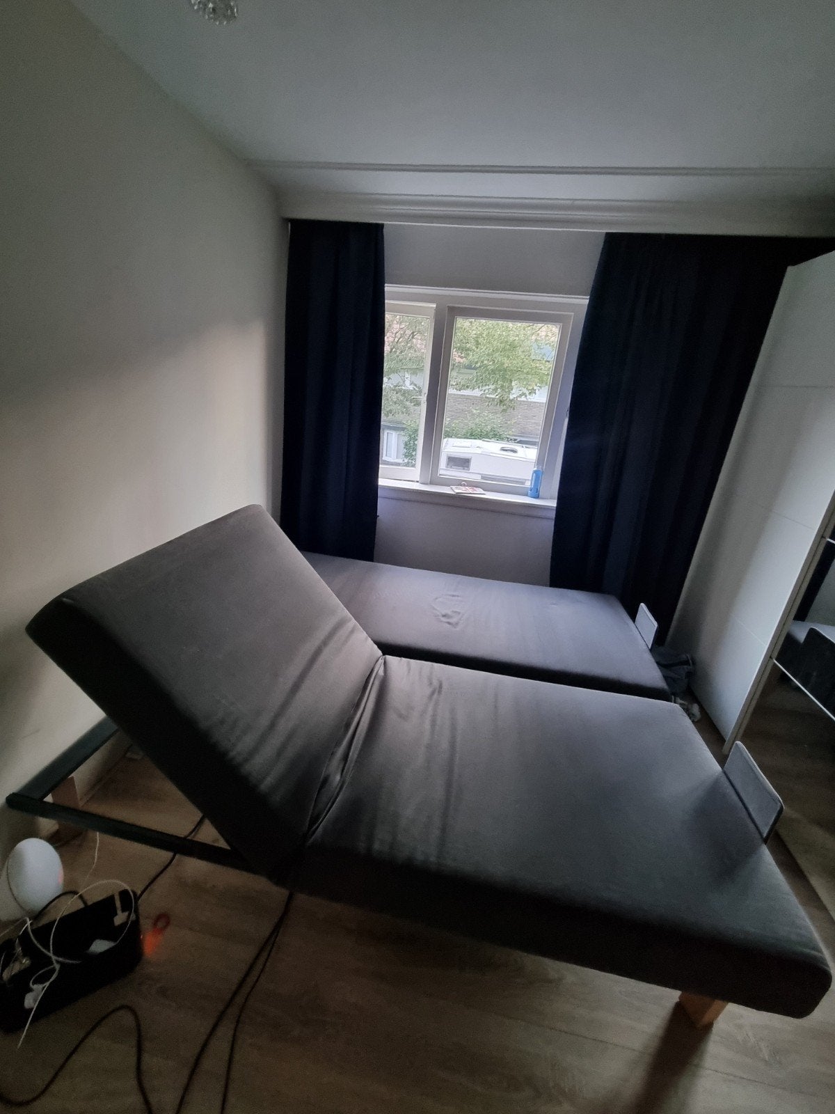 Twee verstelbare boxpspring bedden 2x 90x200, Ophalen, Tweepersoons, 180 cm, 200 cm