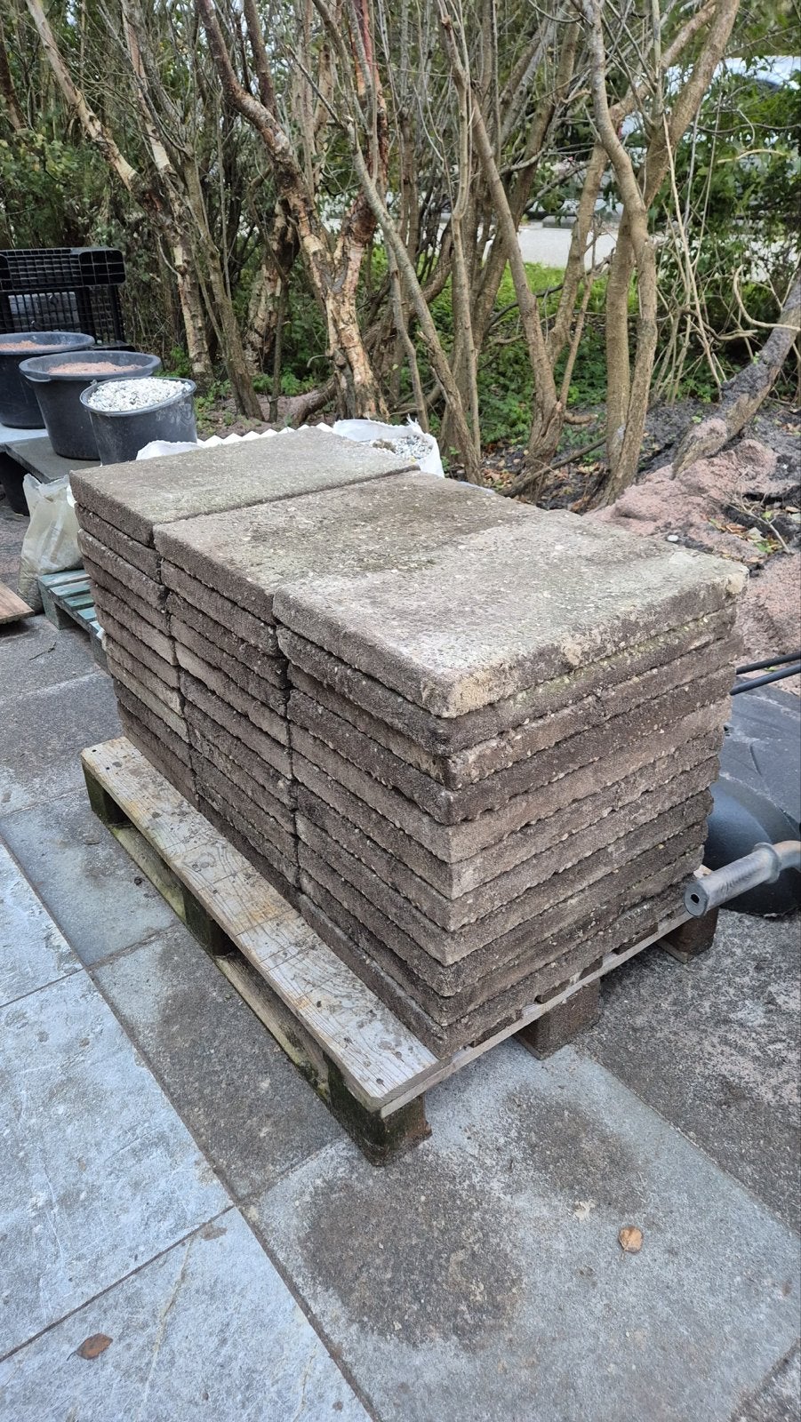 Grindtegels 60x40x5 cm - ca. 8m² (33 stuks), Tuin en Terras, Ophalen, Gebruikt, 5 tot 10 m², Beton