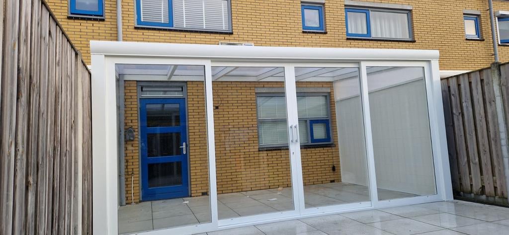 Veranda,Glazenschuifwanden, overkapping, schuifpui, carport,, Tuin en Terras, Overkappingen, Zo goed als nieuw, Ophalen of Verzenden