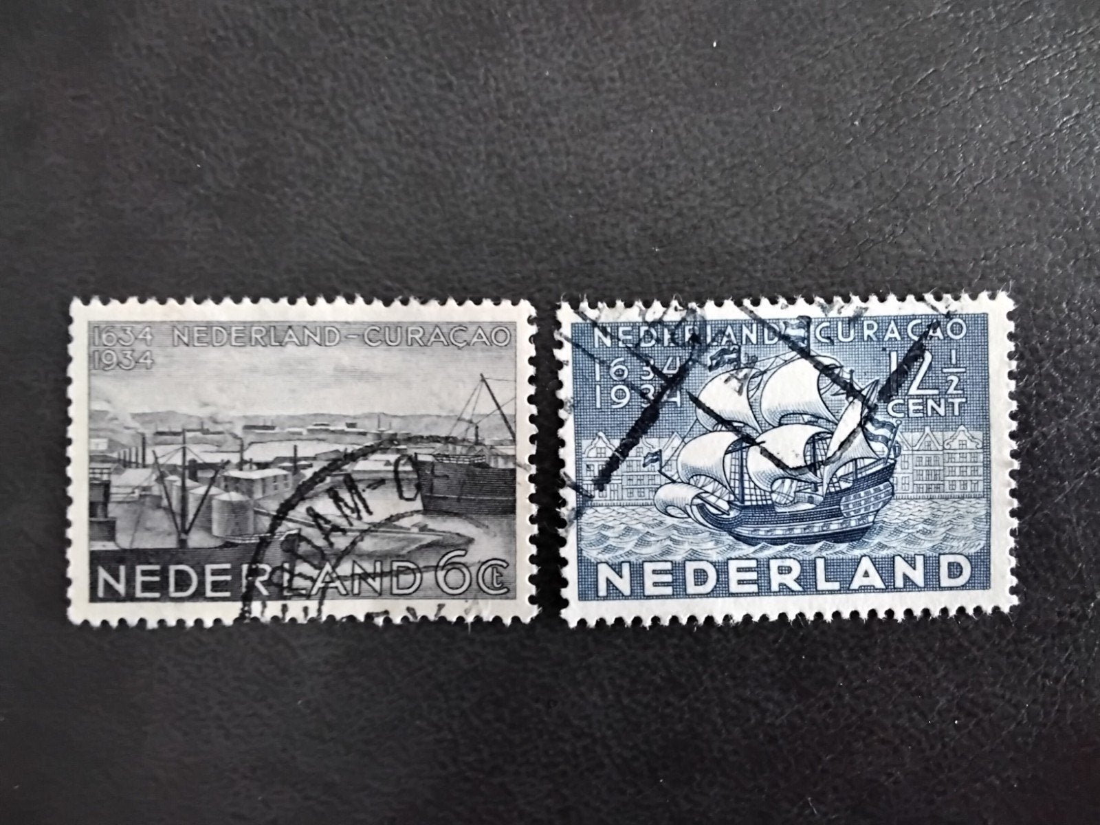 1934 NVPH 267 - 268 Curaçao  Gebruikt, Postzegels en Munten, Verzenden, T/m 1940, Gestempeld