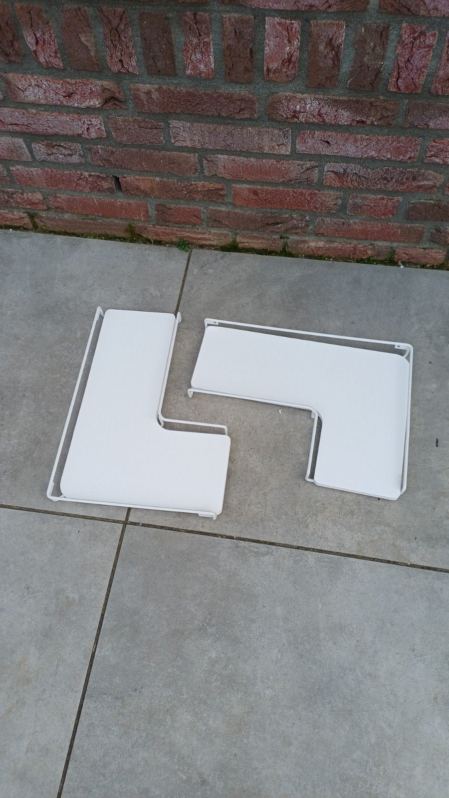 Zwevende Wandplank L Hoekplank set van 2 Wit 21,2x42,6cm, Ophalen of Verzenden, Nieuw