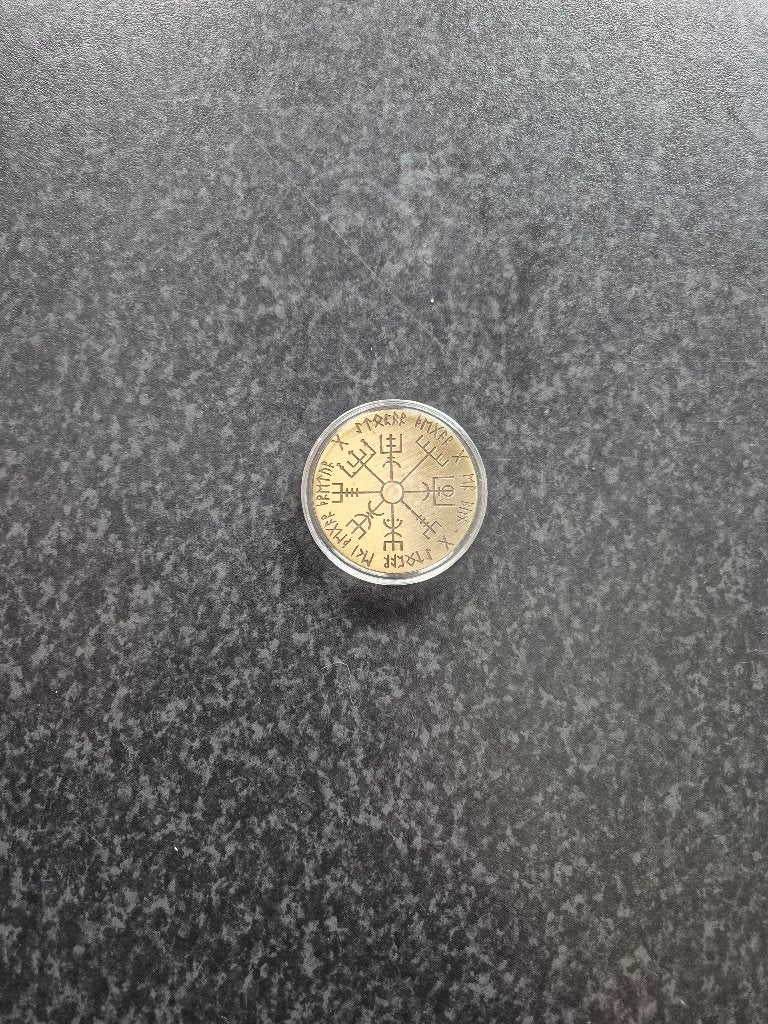 Vegvisir Viking souvenir munt / coin., Postzegels en Munten, Ophalen of Verzenden, Buitenland, Munten