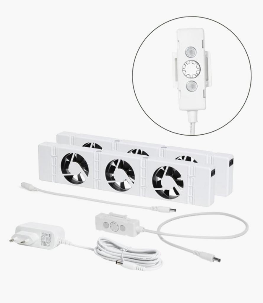 SpeedComfort radiatorventilator Duo wit (3 stuks), Ophalen of Verzenden, Gebruikt, Radiatorventilator