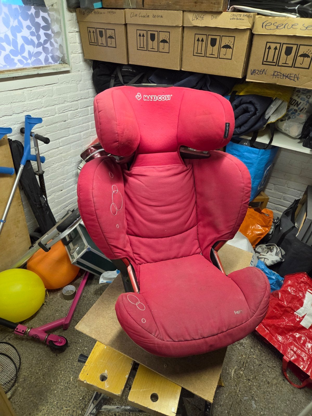 Maxi-Cosi Rodi XP autostoel - Rood, 15 t/m 36 kg, Maxi-Cosi, Gebruikt, Autogordel