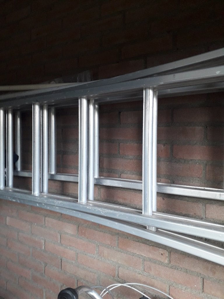 3 delen ladder erg goed, Doe-het-zelf en Verbouw, Ladders en Trappen, Ophalen, Gebruikt, Ladder, Opvouwbaar of Inschuifbaar