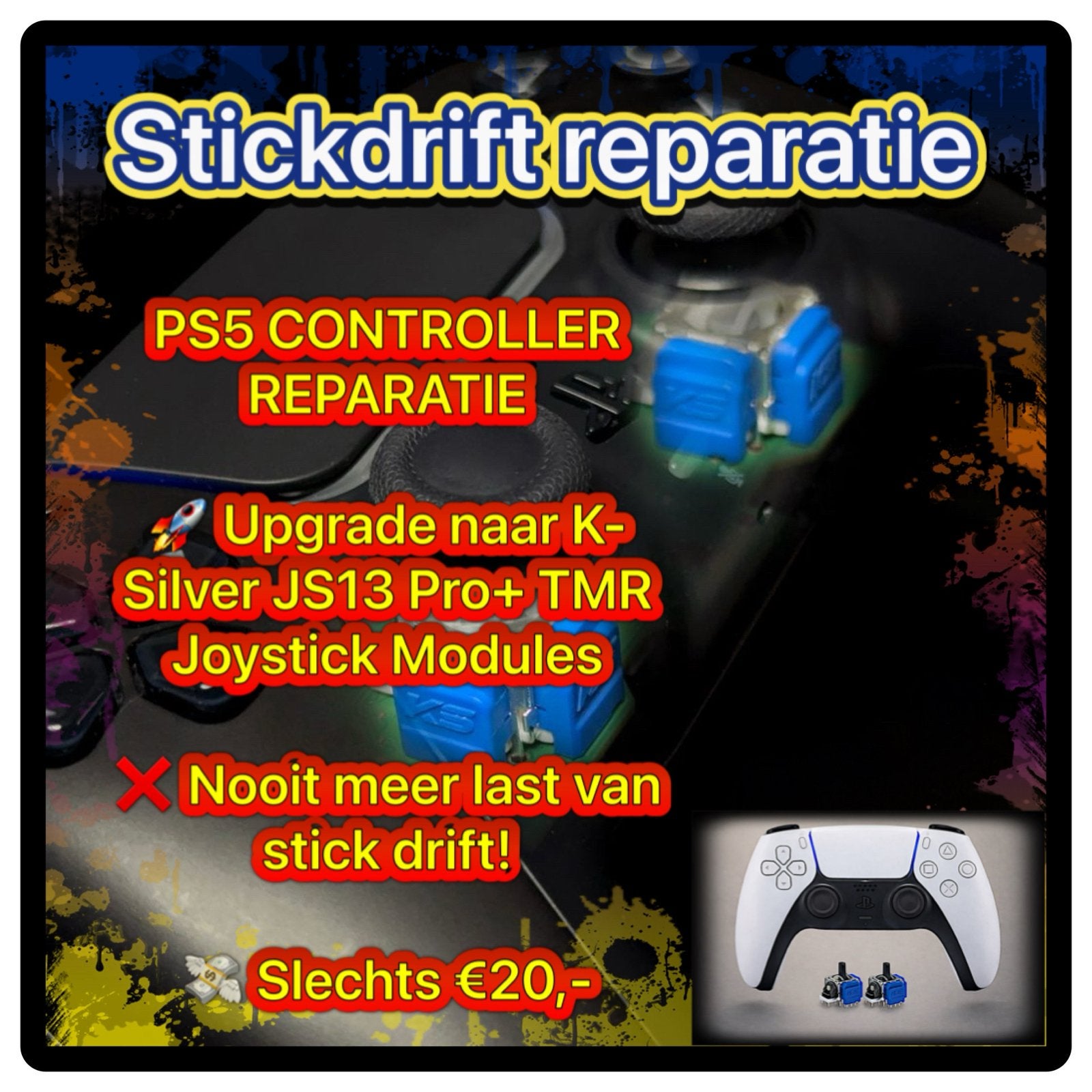 PS5 Stickdrift Reparatie & Vernieuwde Controllers (TMR), Ophalen of Verzenden, Refurbished, Playstation 5