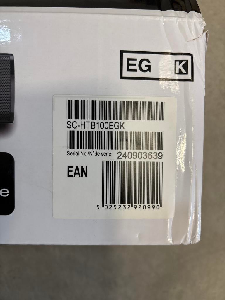Panasonic Soundbar SC-HTB100EGK - Nieuw (doos beschadigd), -, -, Nieuw, Ophalen of Verzenden