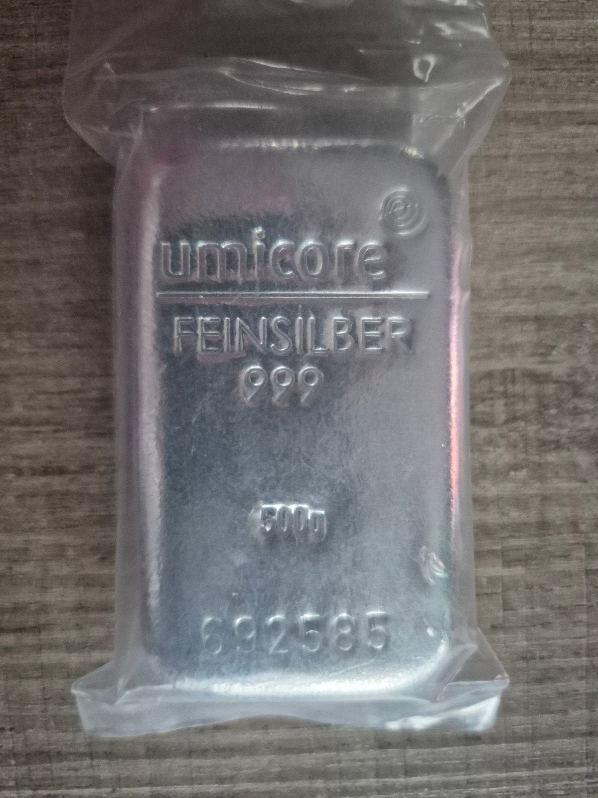 500 gram Umicore Zilverbaar, Ophalen of Verzenden, Zilver