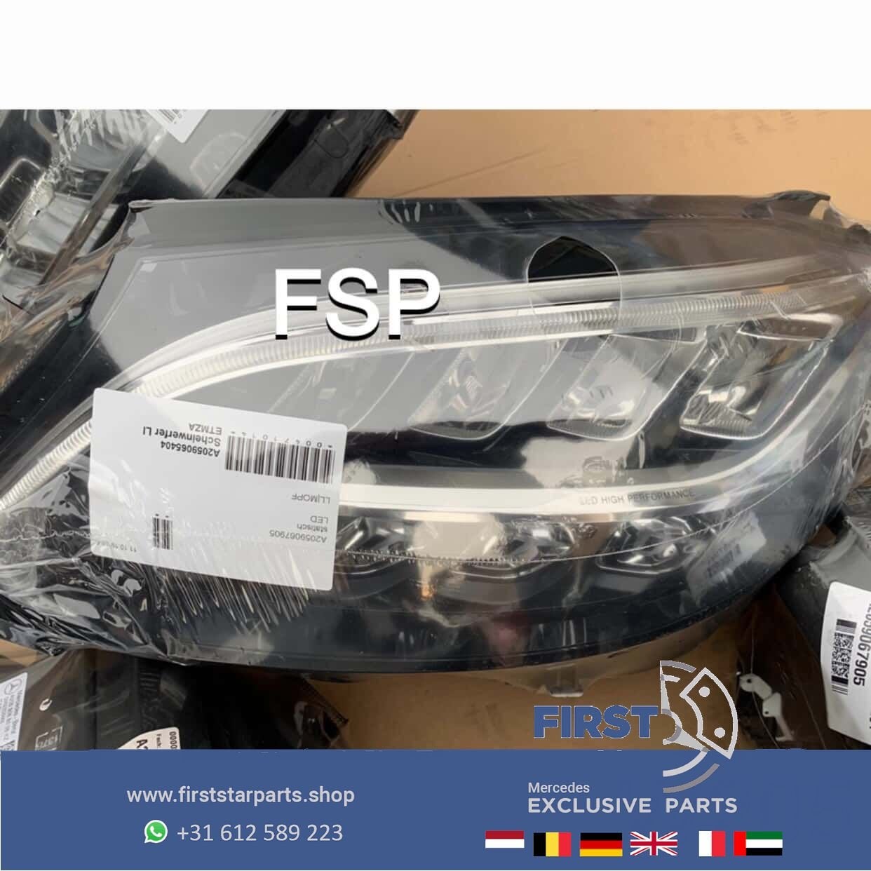 W205 C205 Mercedes C Klasse FACELIFT LED Koplamp LINKS RECHT, Gebruikt, -, Ophalen of Verzenden, -