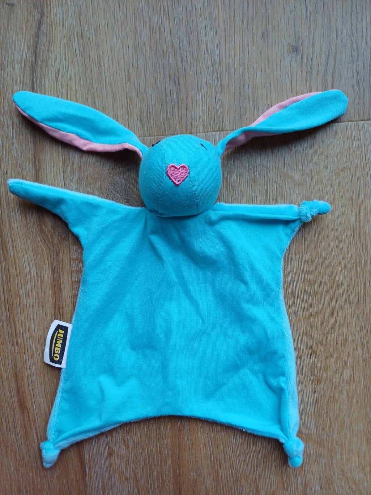jumbo konijn doekje knuffeldoekje blauw, Ophalen of Verzenden, Zo goed als nieuw, Konijn