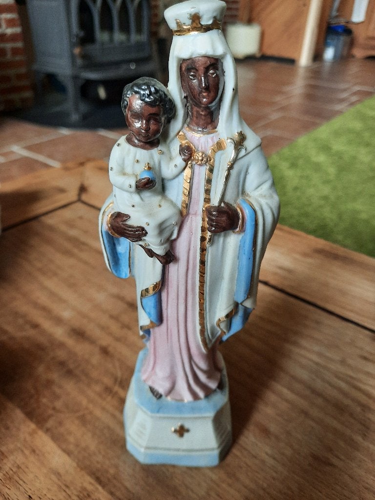 Porselein religieus beeld Maria met Jezus, Ophalen of Verzenden
