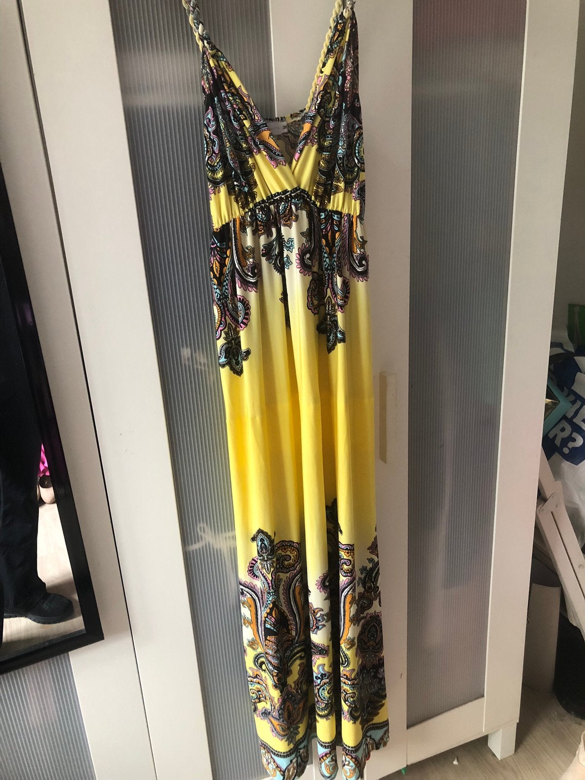 Zomerse Maxi Jurk met Paisley Print By, Maat 38/40 (M), Geel, Ophalen of Verzenden, Zo goed als nieuw