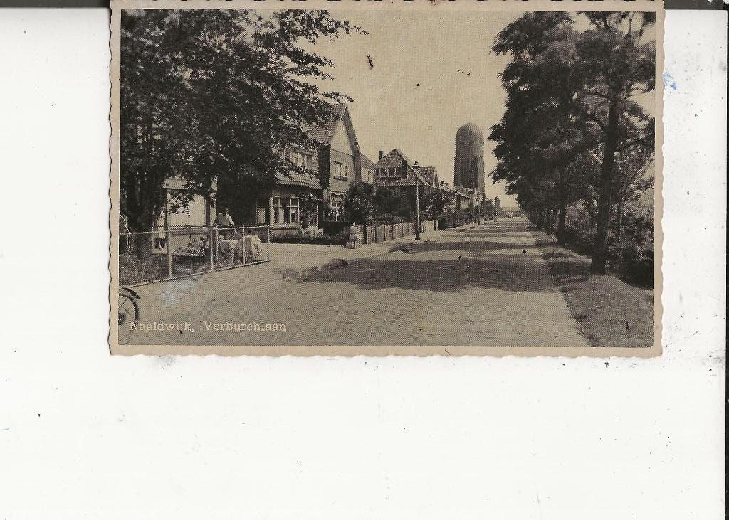 Naaldwijk Verburchlaan met Watertoren M Braun-Jeanson, Verzamelen, Ophalen of Verzenden, Ongelopen, Zuid-Holland