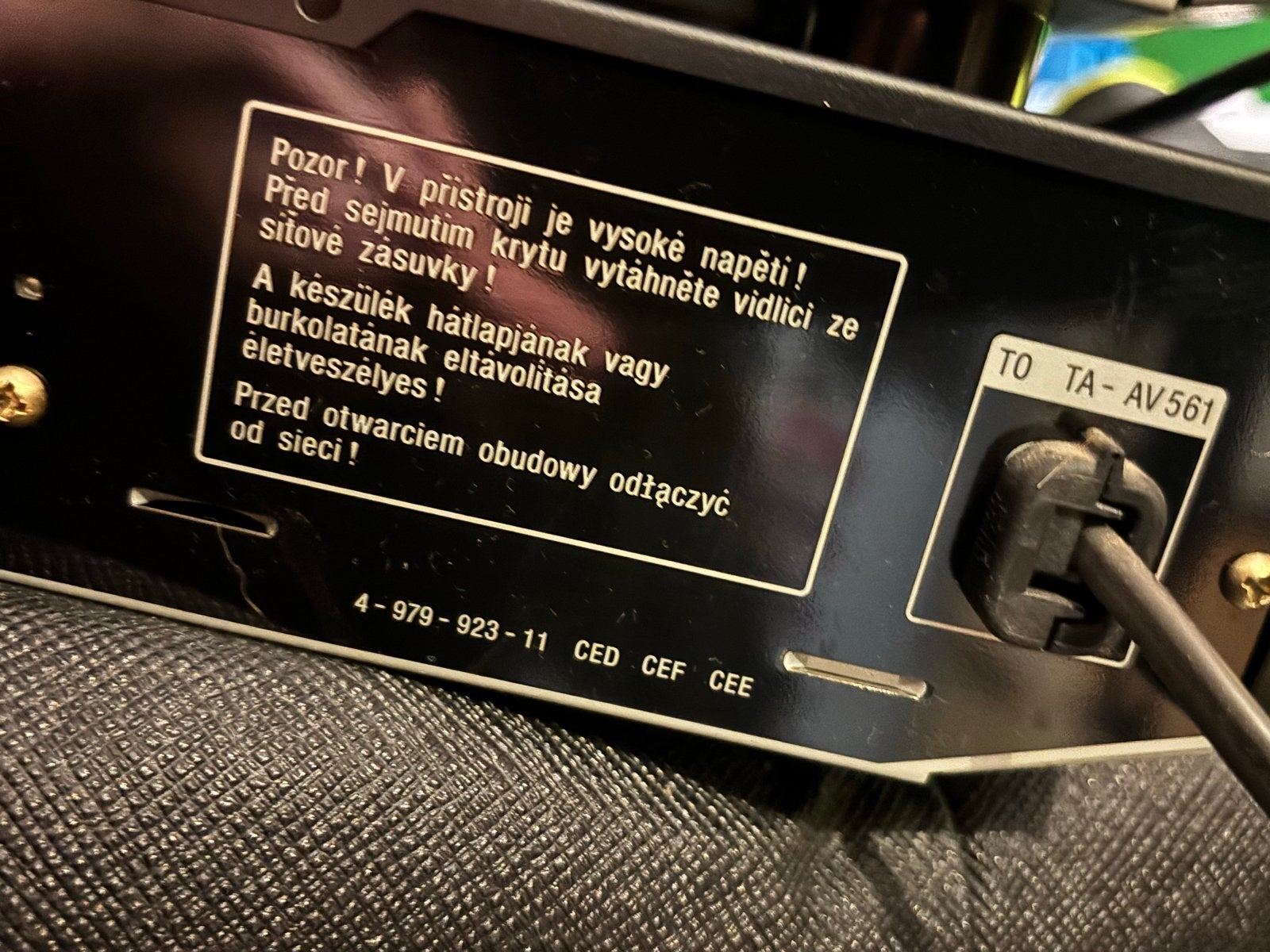 Sony TA-AV561 Versterker met Radio en Cassettedeck, Ophalen of Verzenden, Sony, 120 watt of meer, Gebruikt