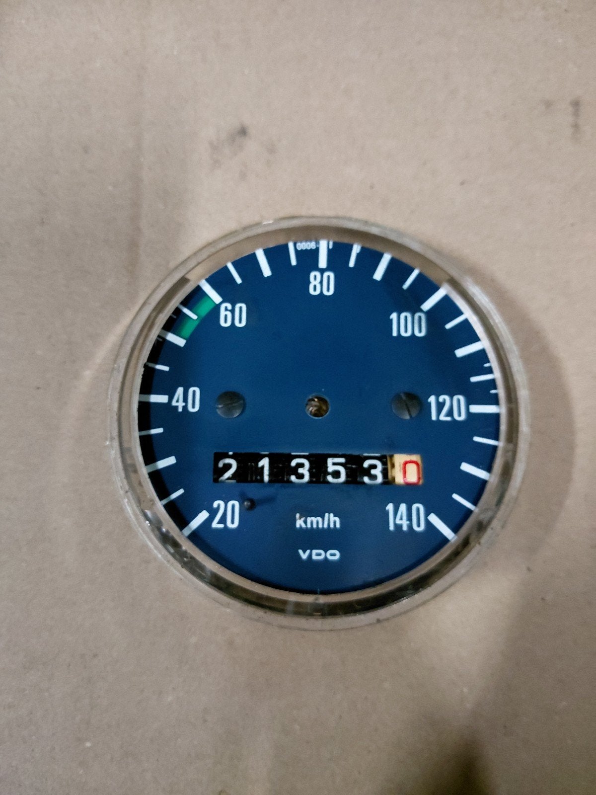VDO Blauwe Tellerplaat t/m 140km/h met km-teller Zündapp, Ophalen of Verzenden, Gebruikt, Overige typen