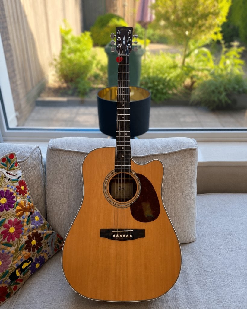 Cort MR500E elektro-akoestische gitaar + tas, Ophalen, Gebruikt, Western- of Steelstringgitaar