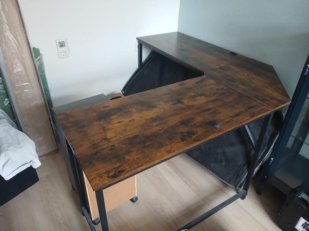 Hoekbureau voor Gaming - Gebruikt, 149.5x149.5 cm, Huis en Inrichting, Bureaus, Ophalen, Demontabel, Gebruikt, 149 cm