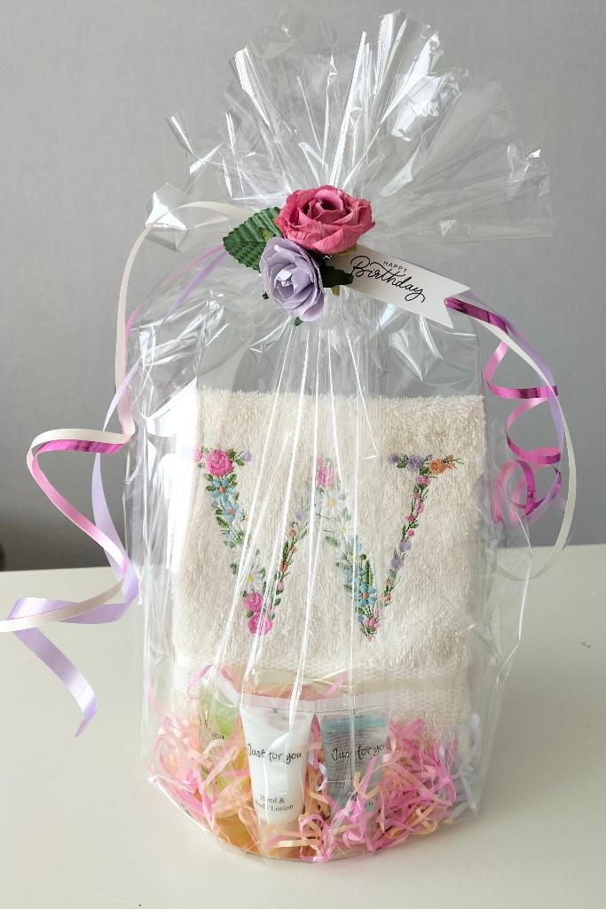 Geborduurde handdoeken met naam of letter, Verzenden, Nieuw, Overige kleuren, Handdoek