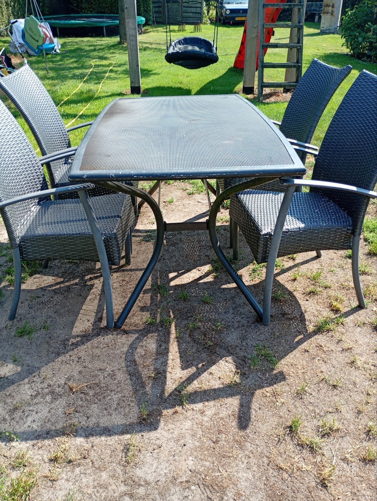 Tuinset, Ophalen, Gebruikt
