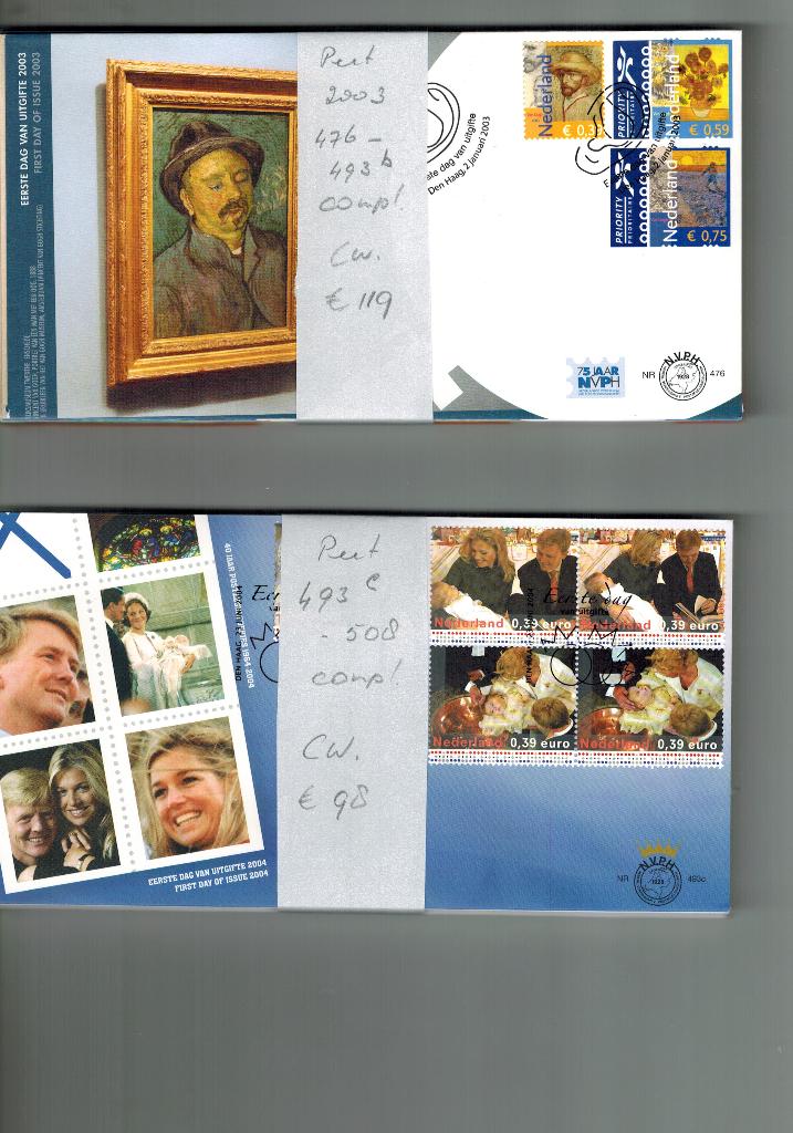 Peet-A: Pinksteropruiming, 8 jaargangen FDC’S Nederland, Verzenden, Onbeschreven, Nederland
