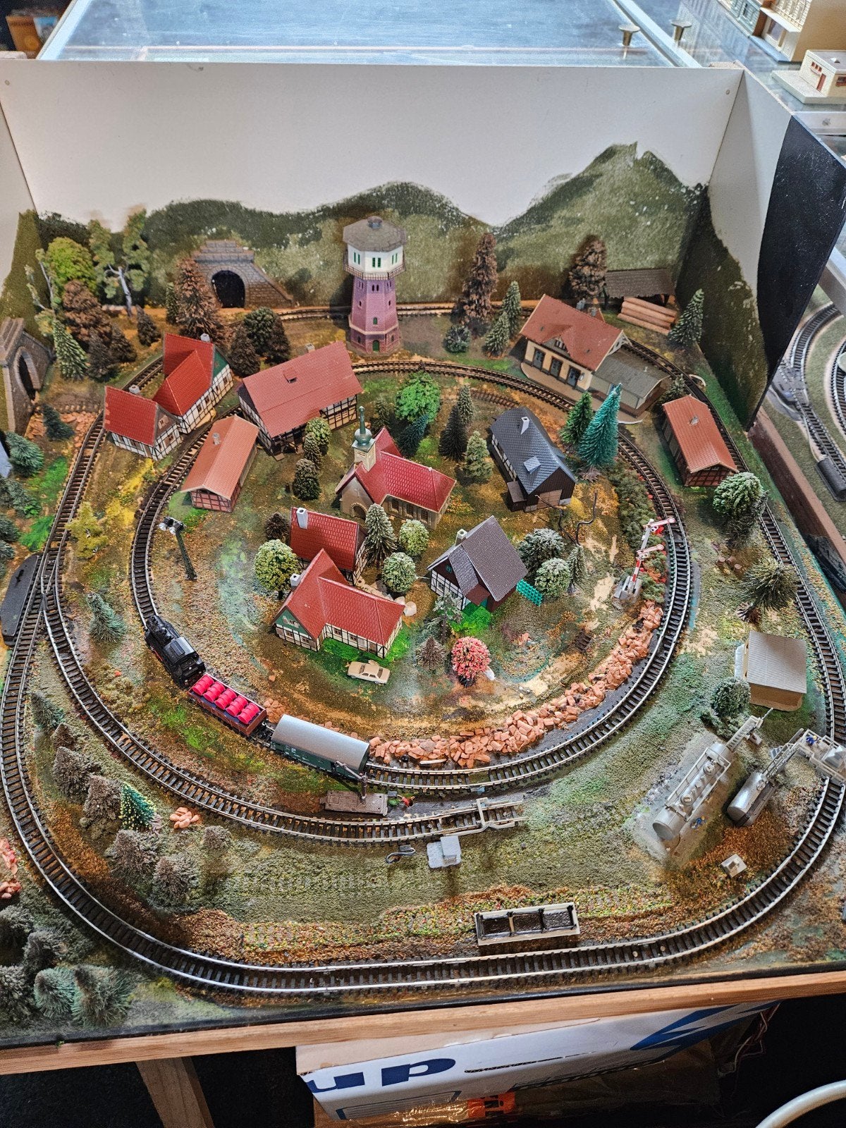 Mooie kleine treinplaat treinbaan N spoor modeltrein 1:160, Ophalen, Gelijkstroom, Overige merken