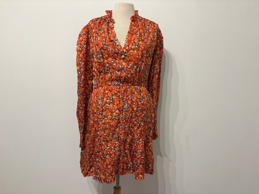 Pinko Designer Jurk | Multicolor Bloemen & Ruffles | Maat 40, Pinko, Nieuw, Ophalen of Verzenden, Boven de knie
