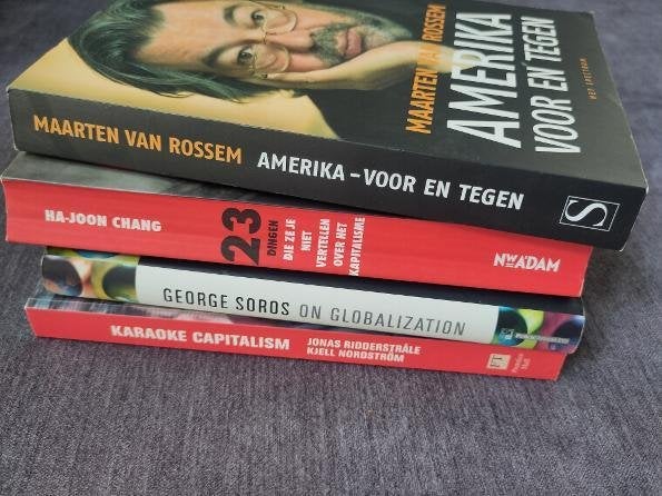 9 boeken over economie, wetenschap en maatschappij, Ophalen of Verzenden, Gelezen, Maarten van Rossem, George Soros, Tony Judt e.a.