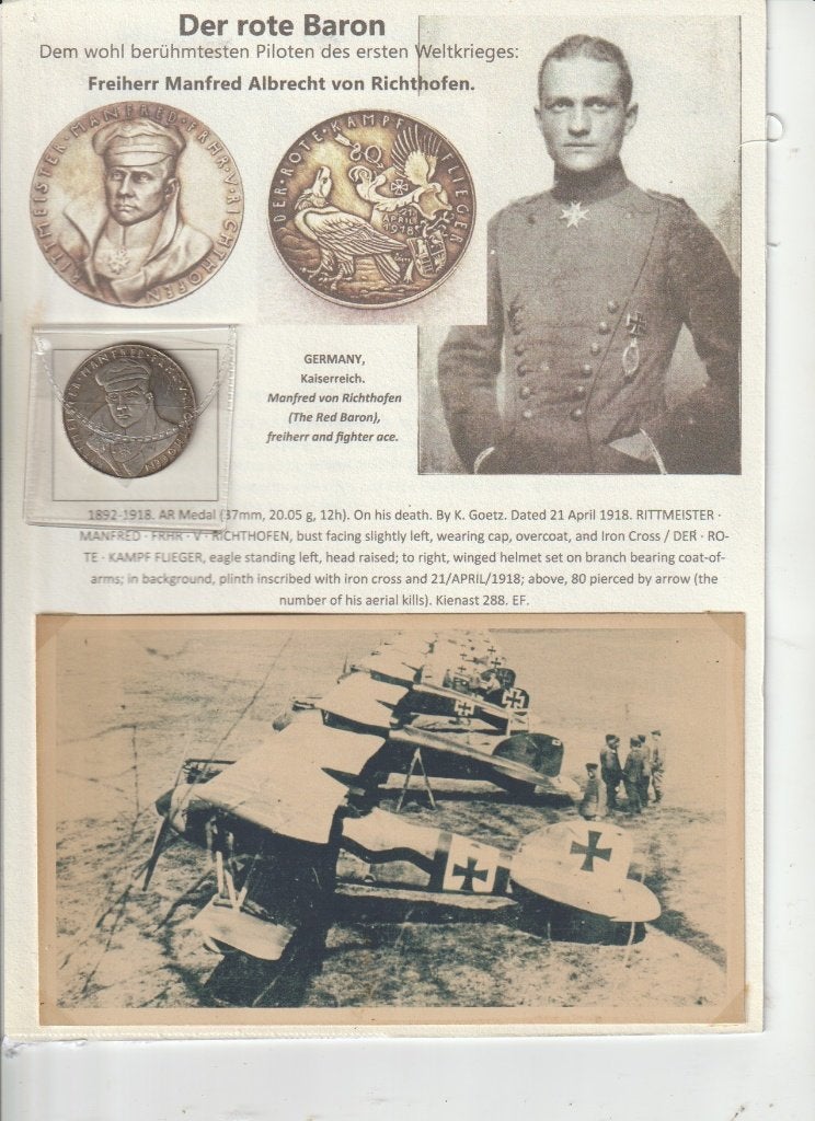 Manfred von Richthofen - Der Rote Baron, Verzenden, Luchtmacht, Duitsland, Embleem of Badge