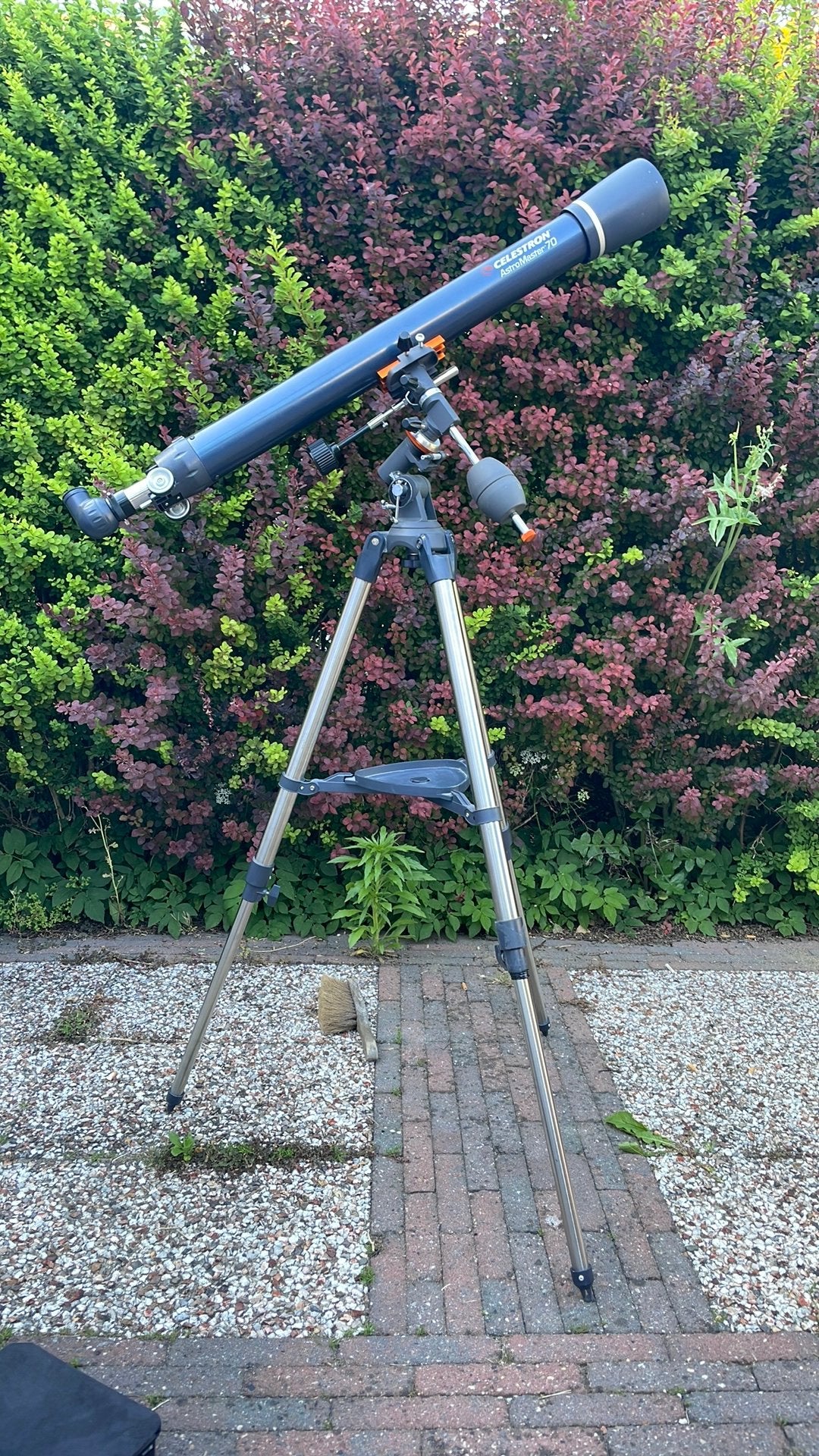 Celestron astromaster 70 telescoop, Ophalen, Gebruikt, Lenzentelescoop (refractor), Met statief