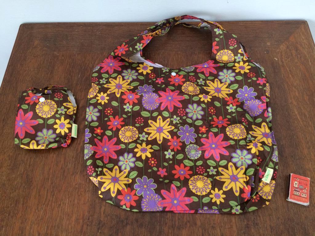 Hip kek opvouwbaar tasje fleurig kleurig vrolijk bloemetjes, Ophalen of Verzenden, Nieuw, Shopper