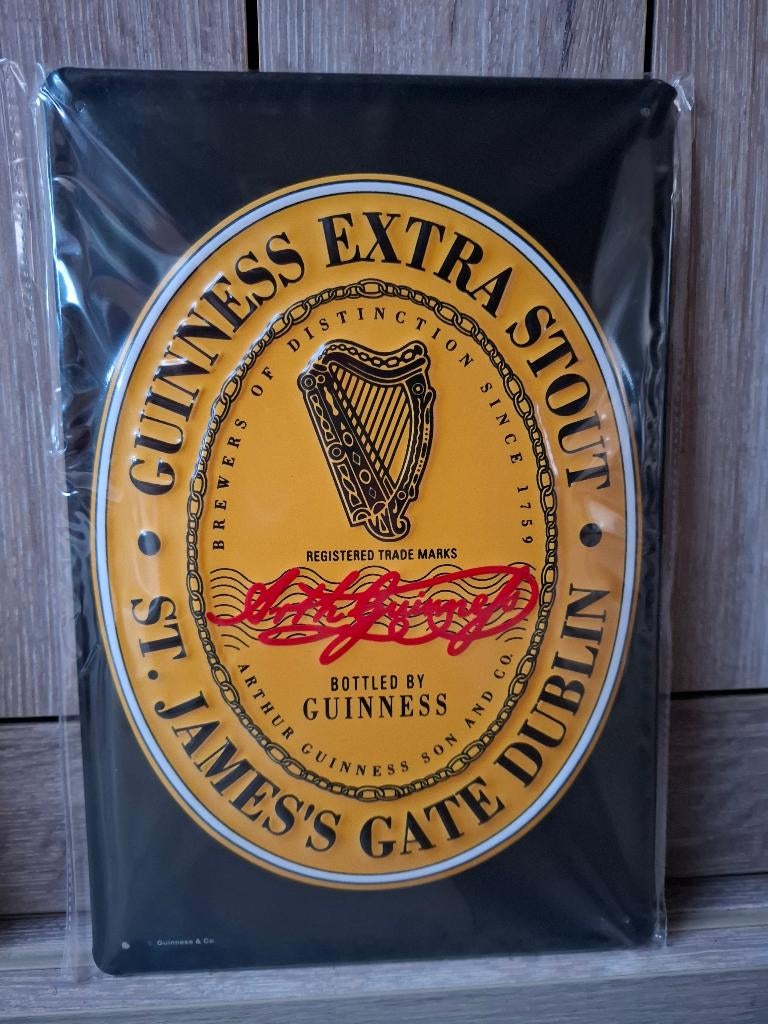Reclamebord Guinness, Verzamelen, Biermerken, Ophalen of Verzenden, Nieuw, Reclamebord, Plaat of Schild, Overige merken