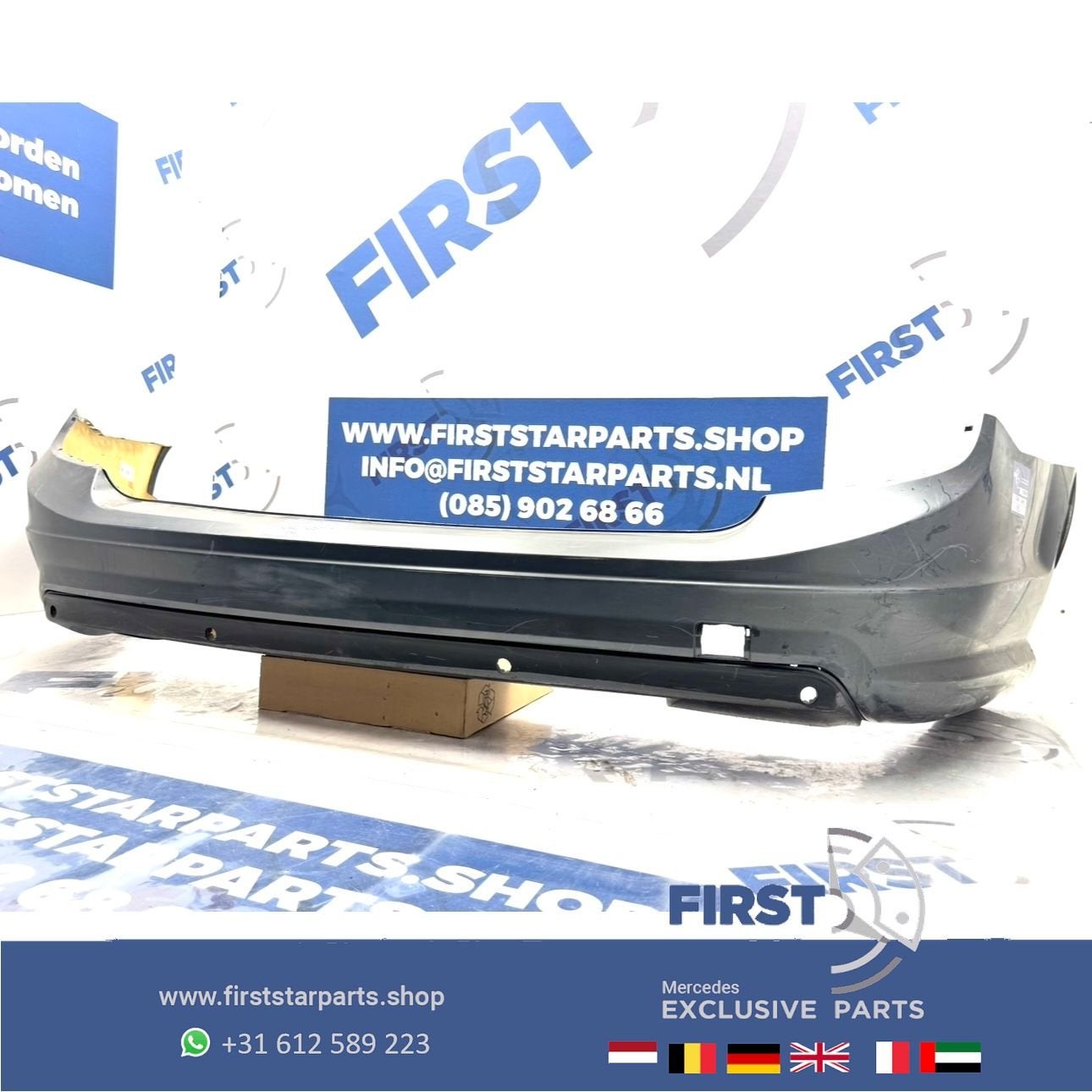 S204 W204 AMG ACHTERBUMPER + DIFFUSER Mercedes C Klasse W204, -, Ophalen of Verzenden, Achter, Bumper