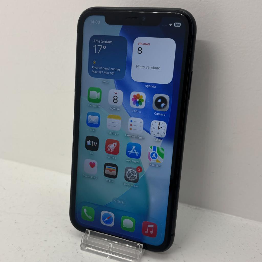 iPhone 11 64GB Zwart | Nieuwe accu | Vlek in scherm, Telecommunicatie, Mobiele telefoons | Apple iPhone, Gebruikt, Toulonselaan 72
