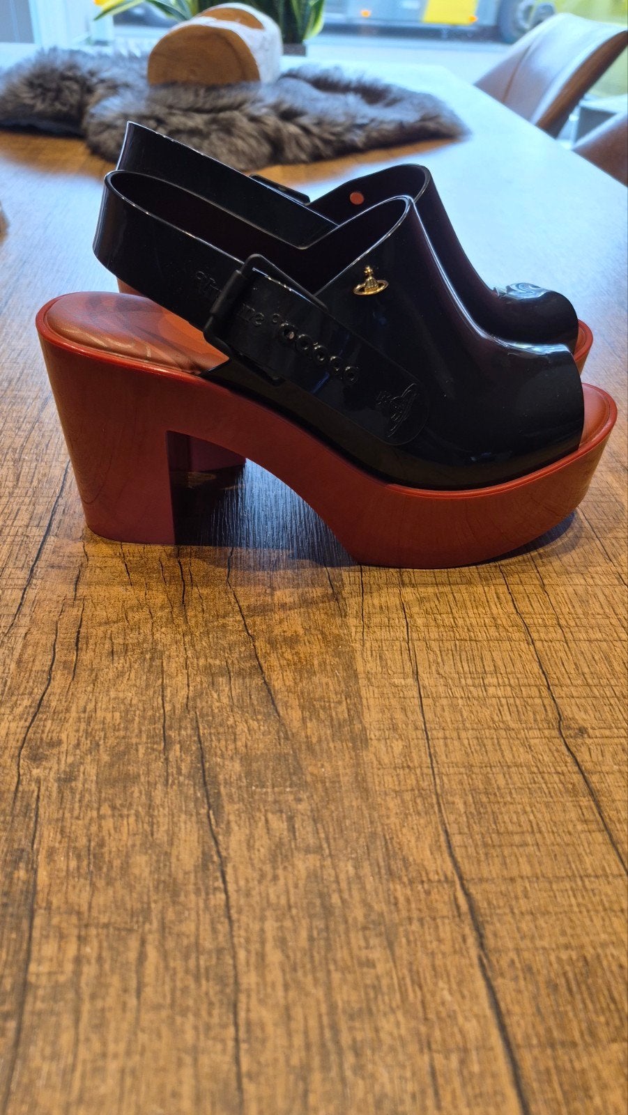 Vivienne Westwood Melissa sandalen met hak 40, Zwart, Zo goed als nieuw, Vivienne Westwood Melissa, Sandalen of Muiltjes